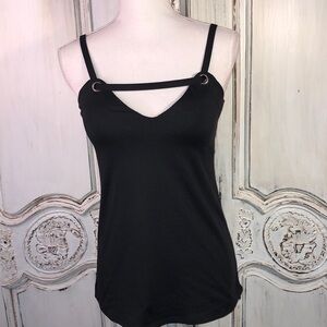 Fabletics Black Gromit and Adjustable Strap Shoulders Built In Bra Athletic Top